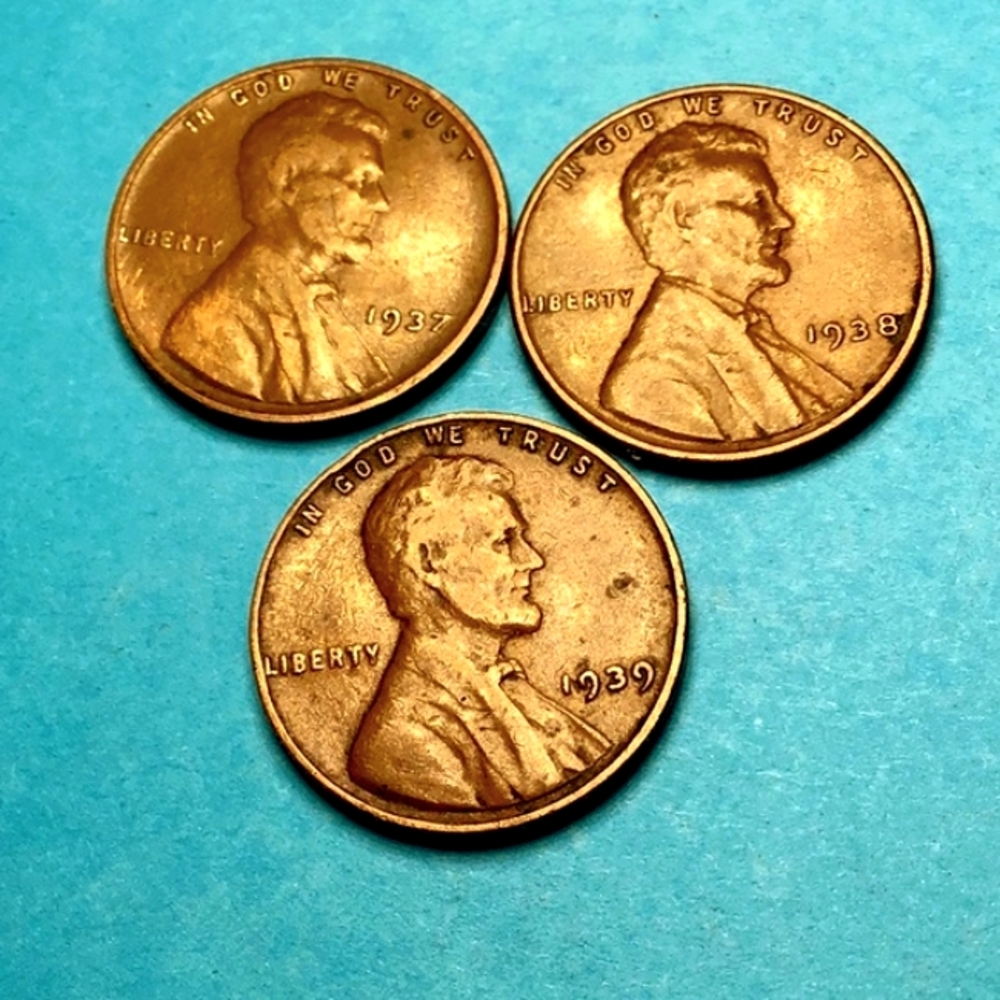 ✅‼️3intage Copper Coins Set
